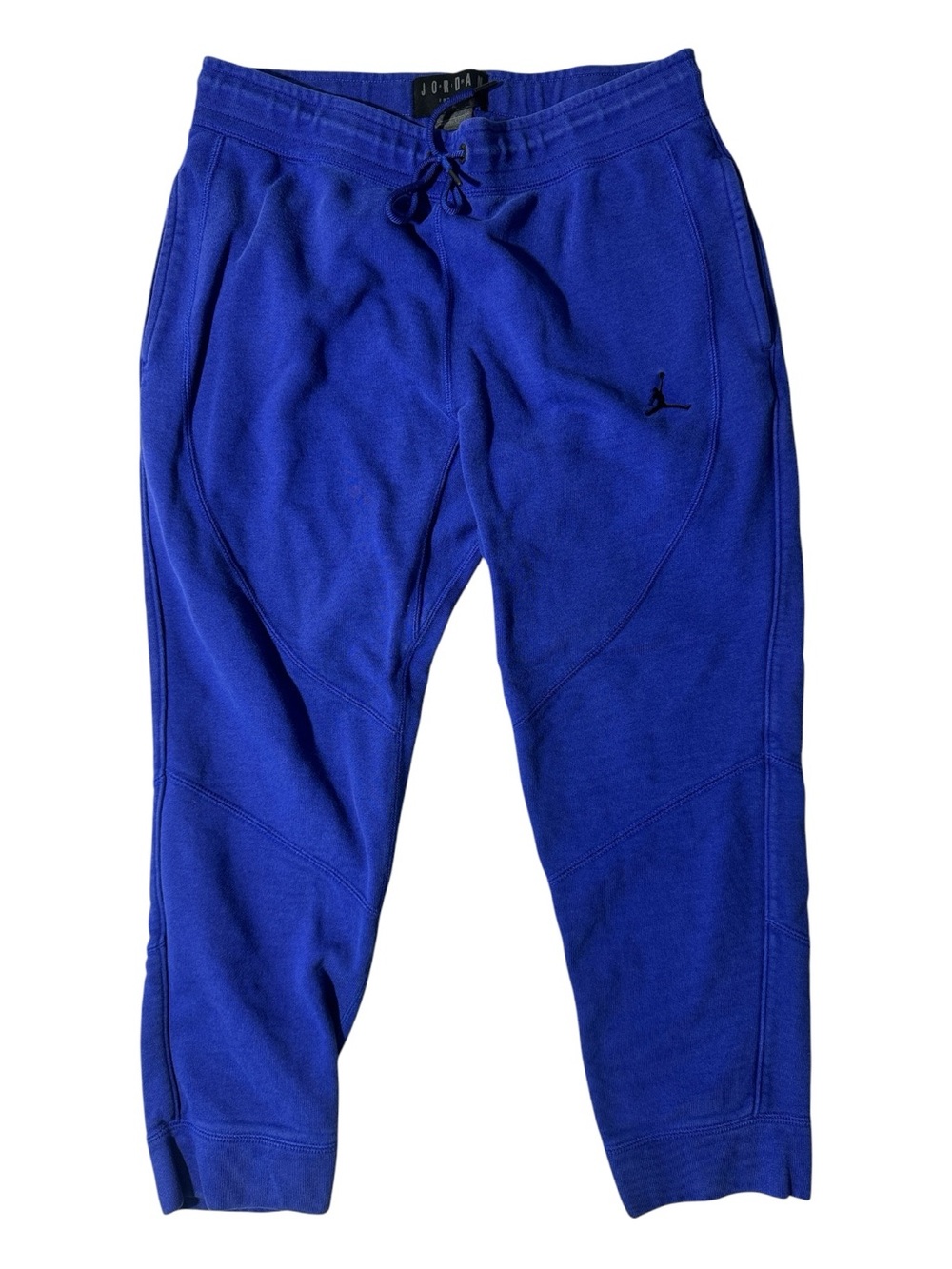 Jordan mens XL blue solid cotton blend drawstring sweatpants EUC
